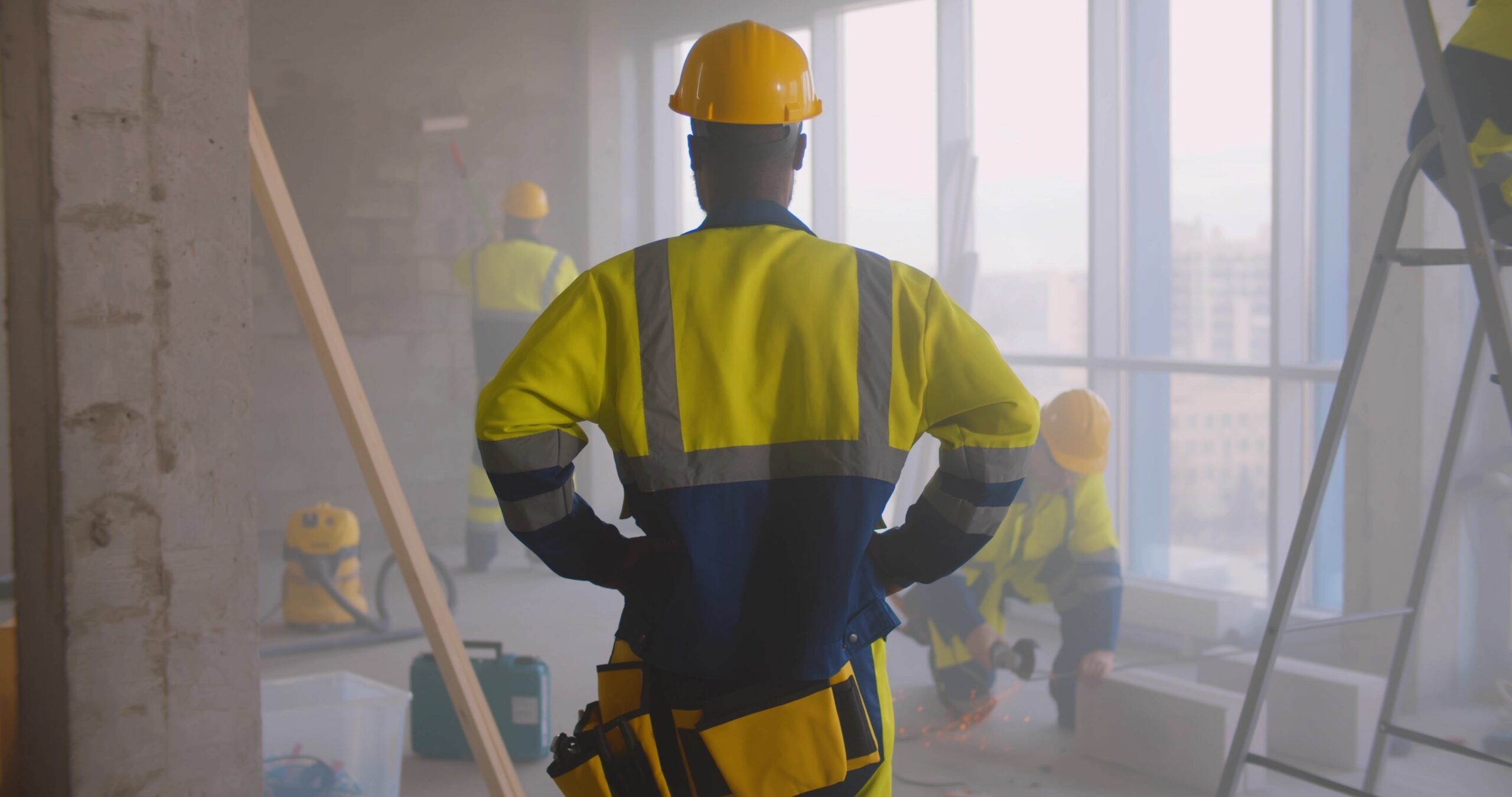 Équipe Prestazio sur un chantier au Maroc